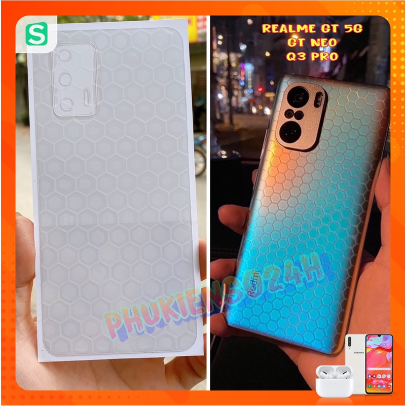 Miếng Dán PPF Lục Lăng Hình Tổ Ong Realme GT 5G / GT NEO / GT NEO PLASH / Q3 PRO / GT NEO 2T Chống Xước