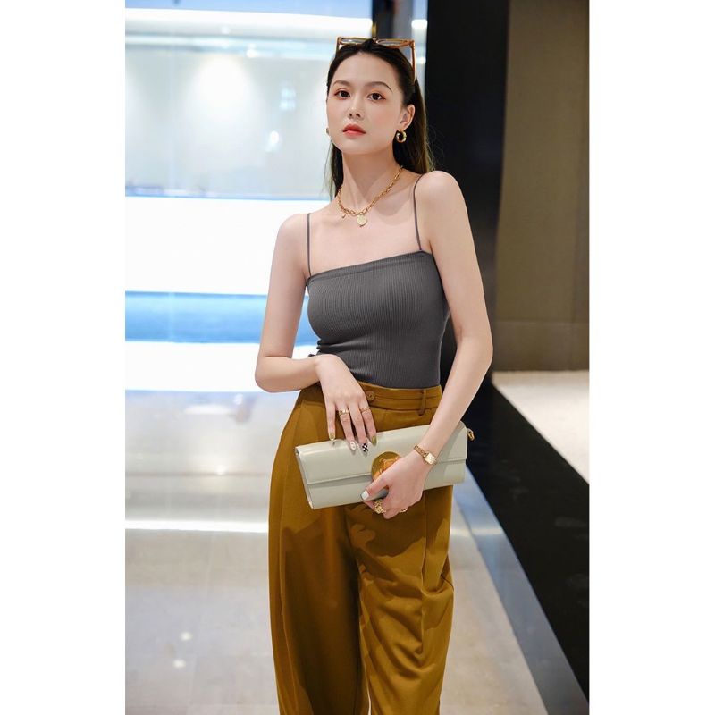 Áo Bra Cotton Tăm Dáng Dài Kèm Mút Đệm Mã 1880