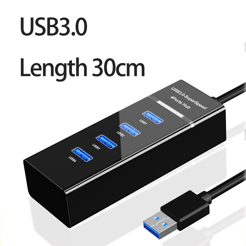 Bộ Chia 4 Cổng USB 2.0 3.0 Tốc Độ Cao Cho Máy Tính Bàn Mac Laptop Notebook