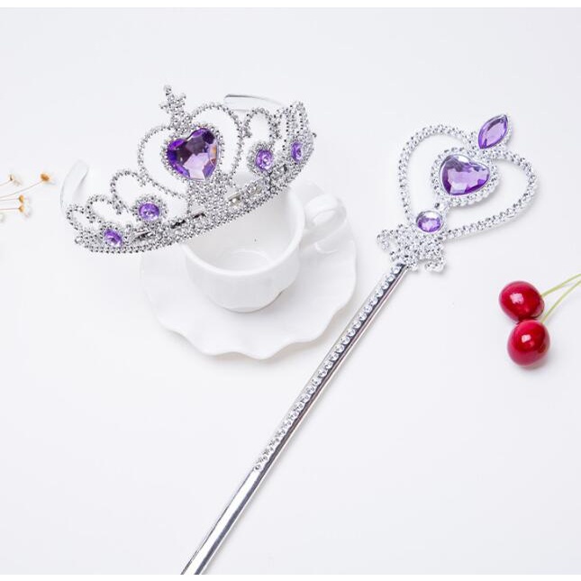 Wfrv  Baby Girls Anna Elsa Accessories Crown and Wand