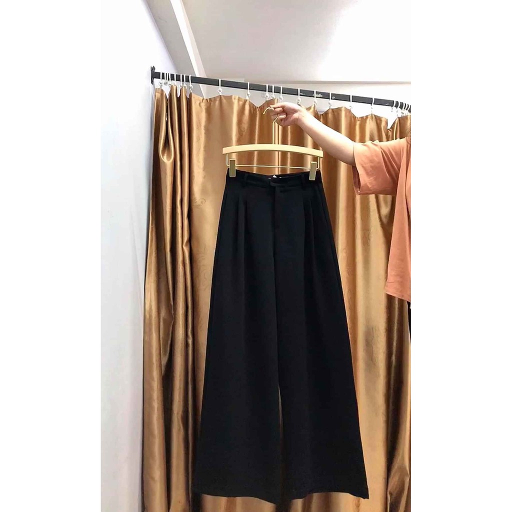 Quần Tây Ống Suông- Cạp Lệch Culottes Dài 100cm -Vải Tuyết Mưa Cao Cấp-Mềm Rũ Tôn Dáng.(Sale Ra Mắt Sản Phẩm).(M35)