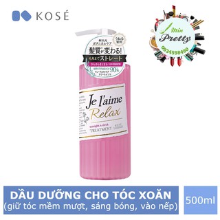 Dầu Dưỡng Tóc Cho Tóc Xoăn Tự Nhiên Kosé Cosmeport Je L'aime Relax Treatment Straight & Sleek 500ml