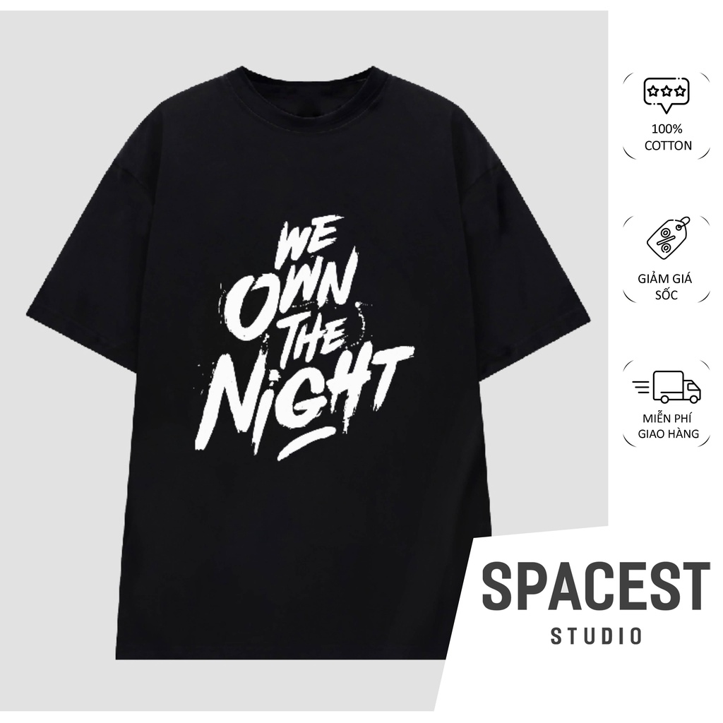 Áo Thun Form Rộng Tay Lỡ Basic Spacest, Áo Phông Unisex In Hình Nữ TV1044