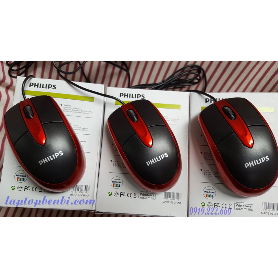 Chuột máy tính có dây Philips đẹp, giá rẻ