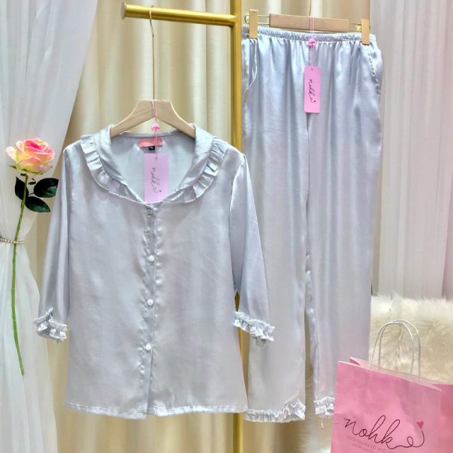 Bộ ngủ pijama lụa satin NOHK