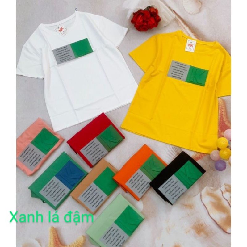 Áo thun nữ cổ tròn chất vải cotton 100% thoáng mát (size 47-65kg)