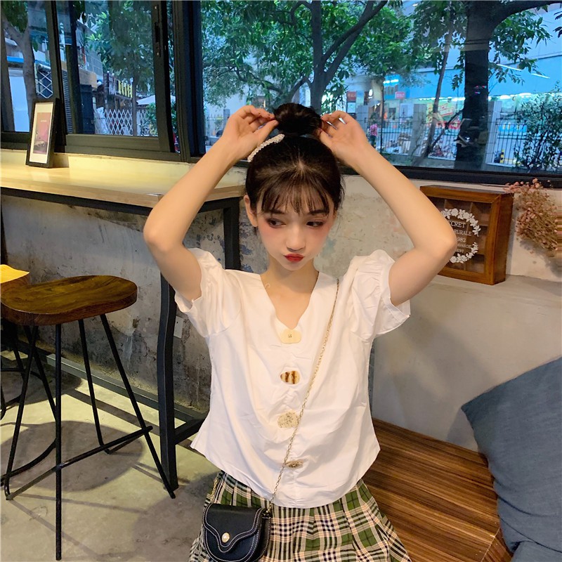 [Hàng có sẵn] Áo kiểu sơ mi nữ Ulzzang Quảng Châu ASC13