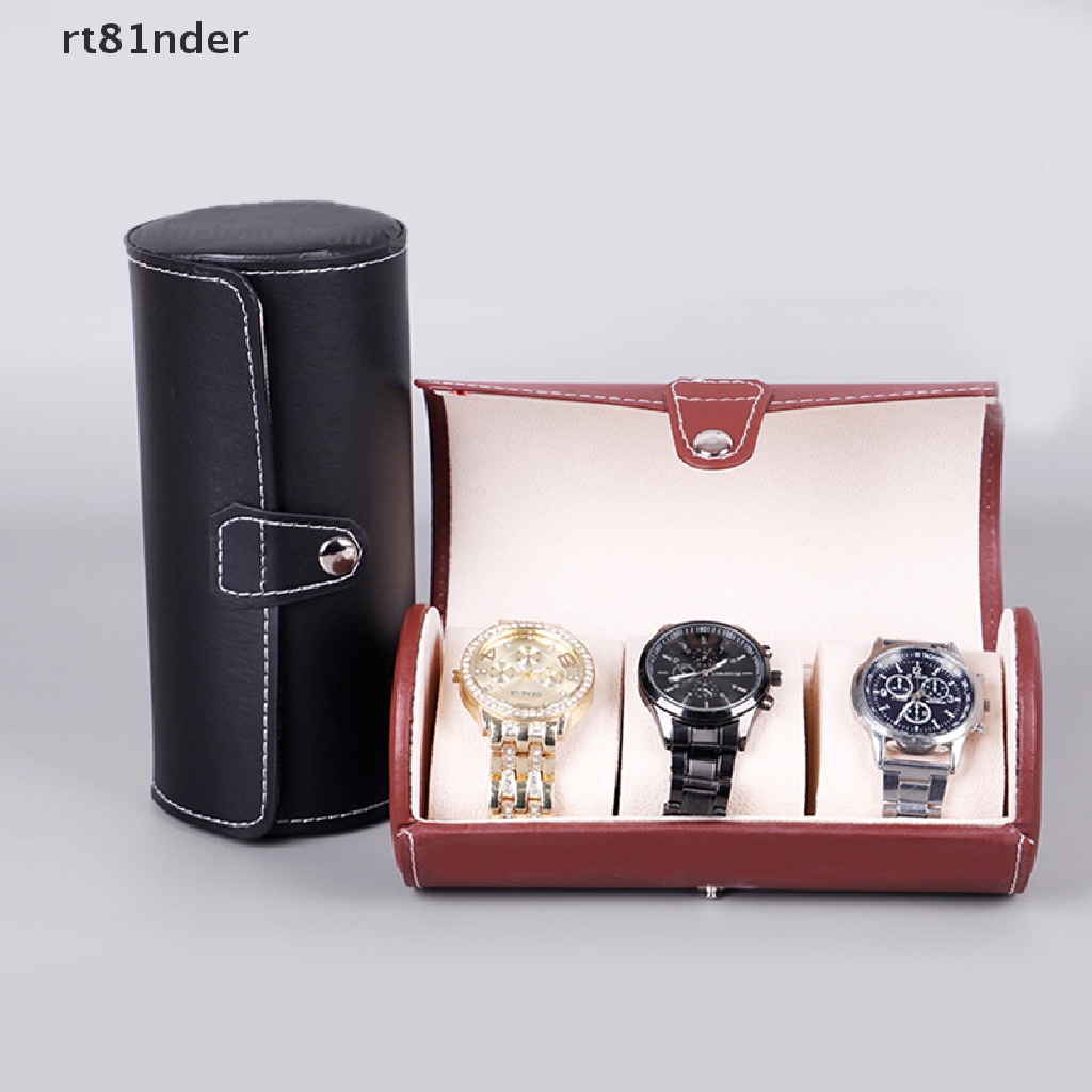 rt Watch Roll Travel Case Chic Portable Vintage Leather Display Watch Storage Box n