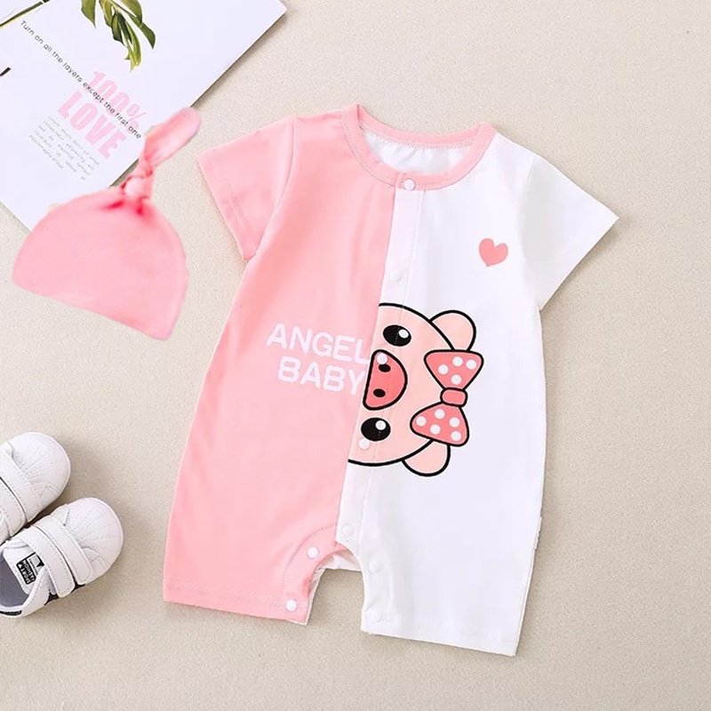 Body Đùi Cộc Tay Cho Bé Trai Bé Gái Dễ Thương Vải Cotton Mềm Mịn Cho Bé 3-12kg