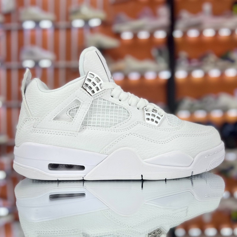 Giày Sneaker JORDAN 4 TRẮNG ĐẾ AIR TẶNG KÈM BỘ QUÀ TẶNG GIÁ TRỊ
