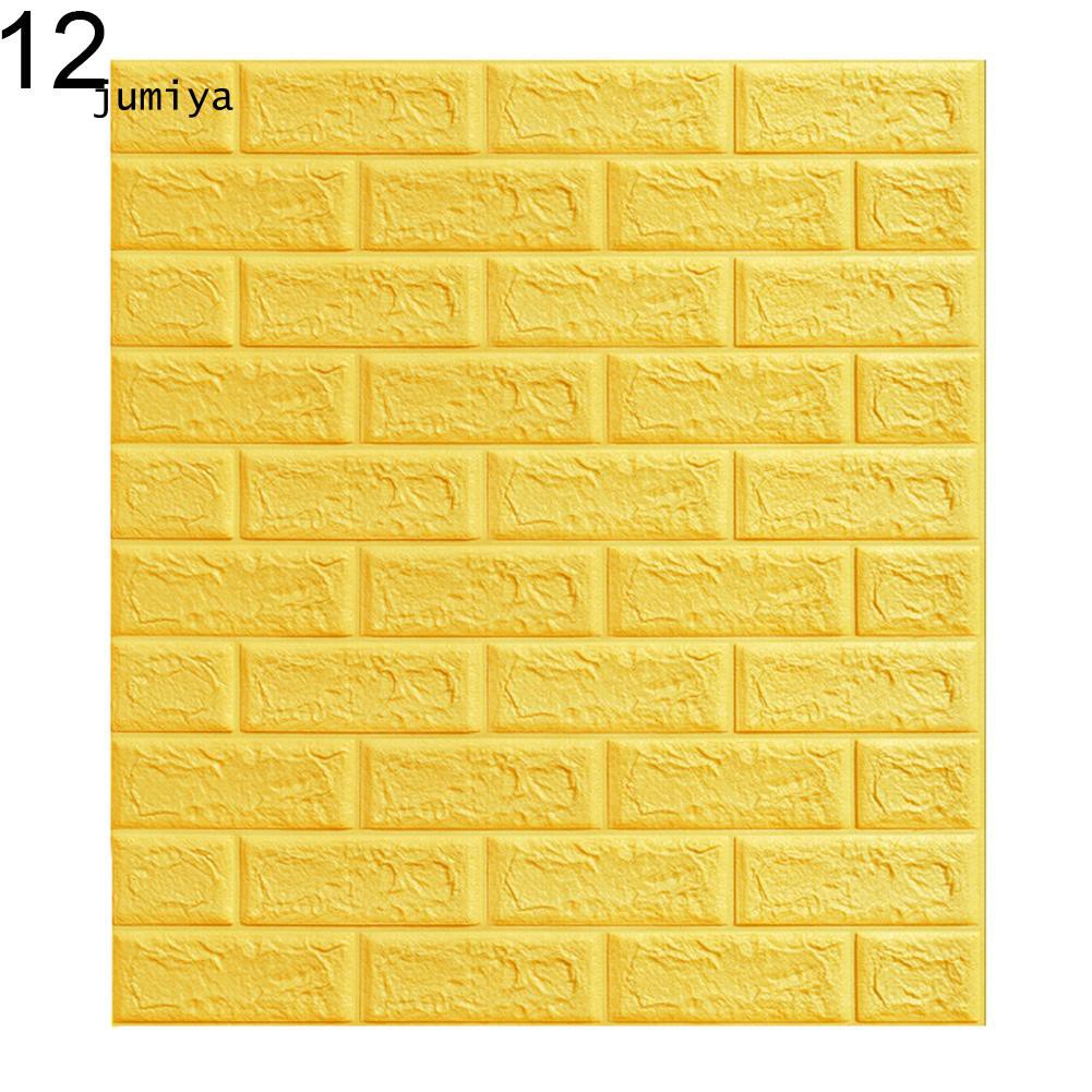 JUYA  3D Brick Texture Self Adhesive Wall Decal Home Living Room Wallpaper Sticker