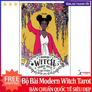 Bài tarot bài modern witch tarot tặng đá thanh tẩy
