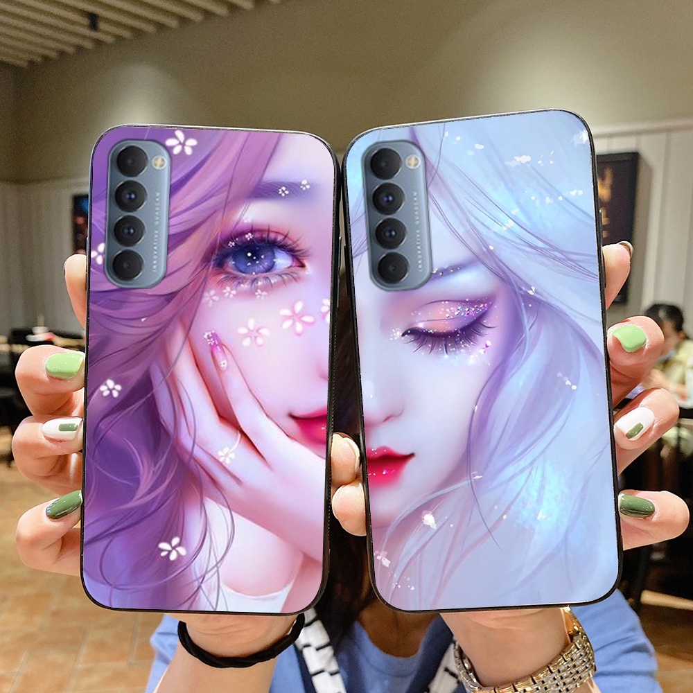 Ốp lưng điện thoại oppo reno 4 / reno 4 pro in hình phong cách nữ sang chảnh