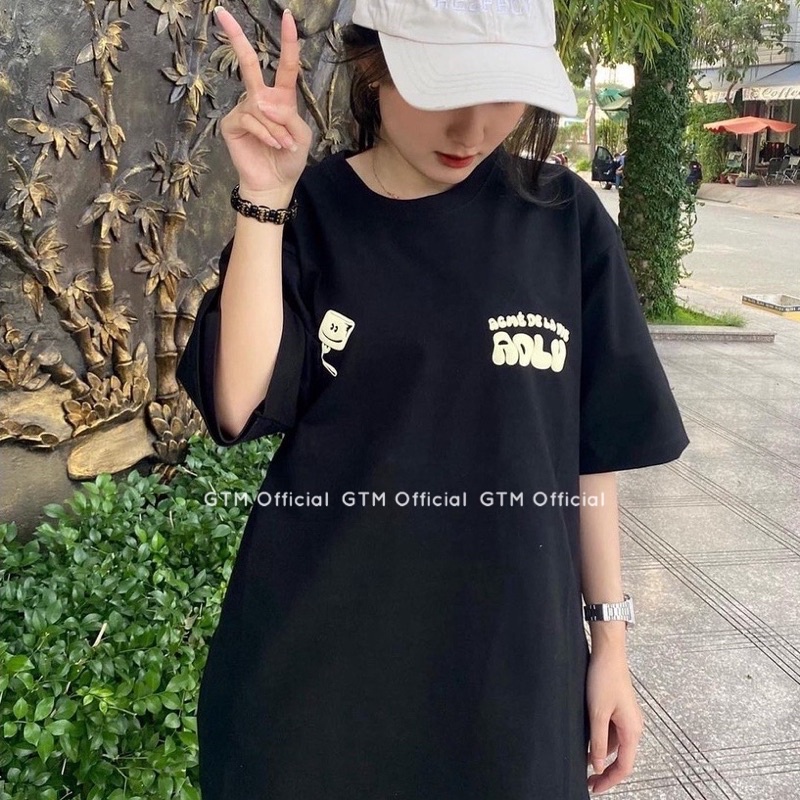 Áo thun ADLV Marshmallow form rộng tay lỡ, Áo phông unisex nam nữ GTM