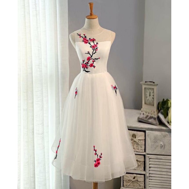 Đầm dự tiệc thêu hoa đào form ngắn xinh yêu TRIPBLE T DRESS - size M/L ( ảnh/video thật) MS140Y