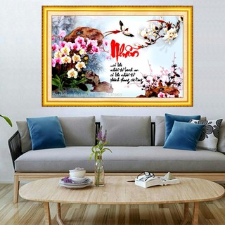 Tranh đính đá, Tranh thêu chữ thập chữ nhẫn LV3336, LV175 - tự đính, tự thêu