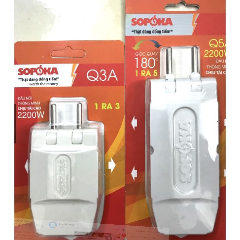 chia 3, chia 5 phích cắm điện sopoka