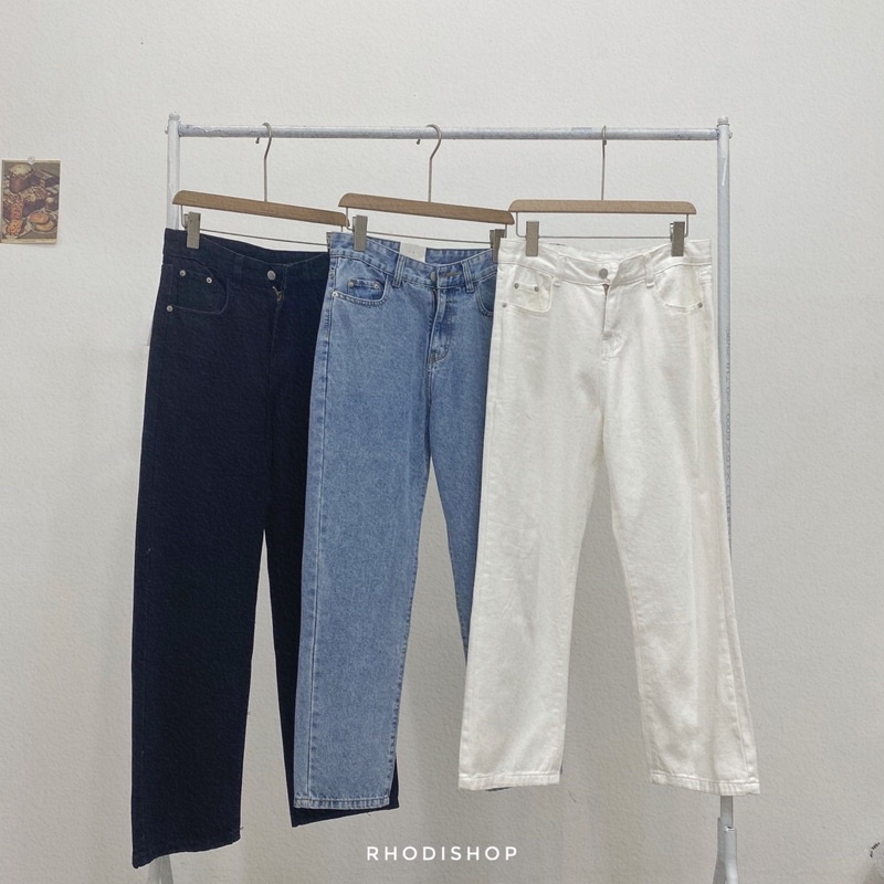 Quần Jeans Nam Ống Suông Trắng SB.3123