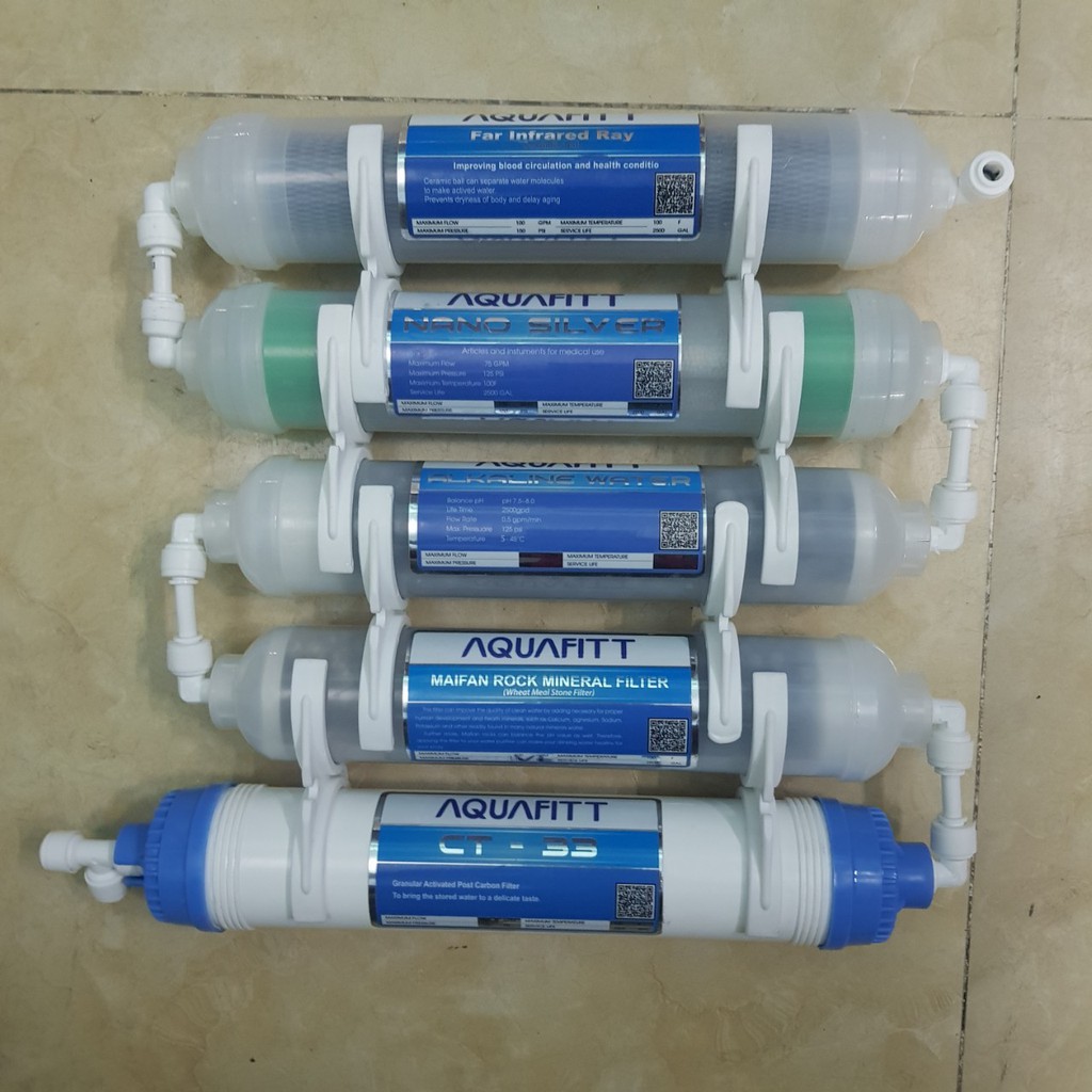Bộ 5 lõi lọc chức năng 5678 dùng cho máy lọc nước RO gia đình