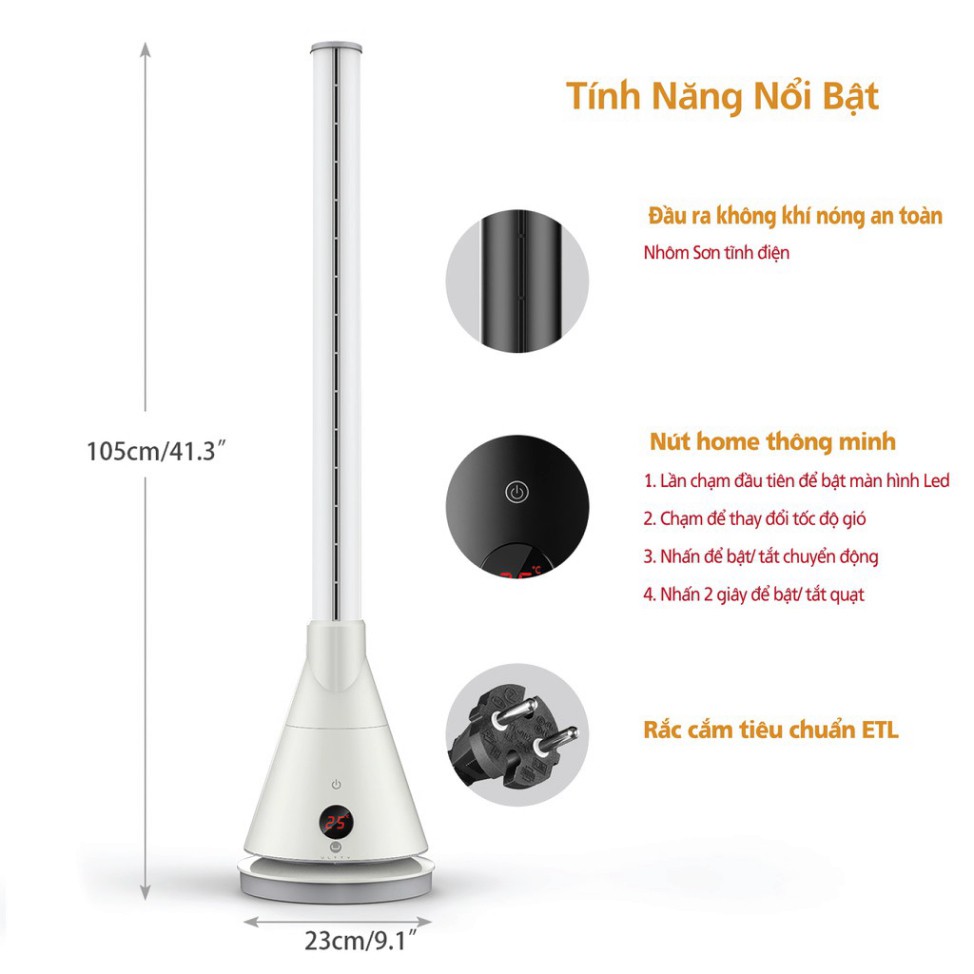 Quạt tháp 2 chiều làm mát & sưởi ấm Ultty SKJ-CR018H