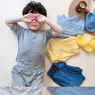 Đồ bộ minky mom tay ngắn quần alibaba thun lạnh mềm mát cho bé