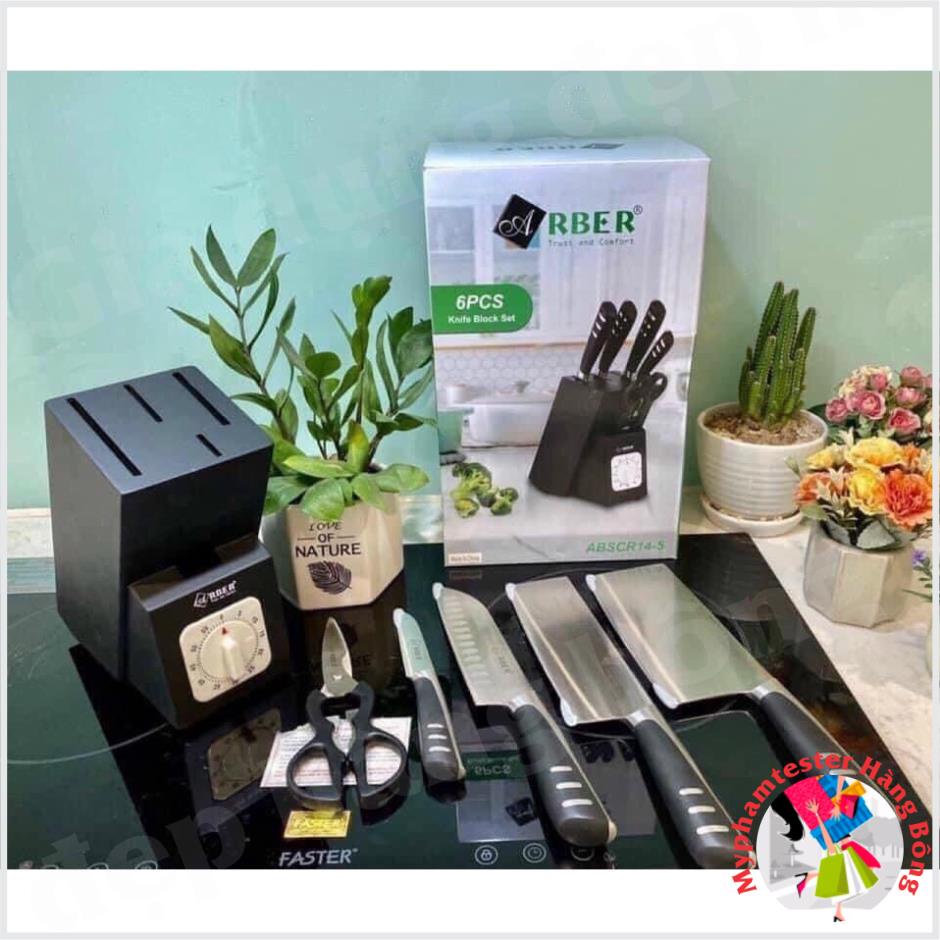 (HÀNG ĐẸP) Bộ dao Đức Arber 6 món cao cấp