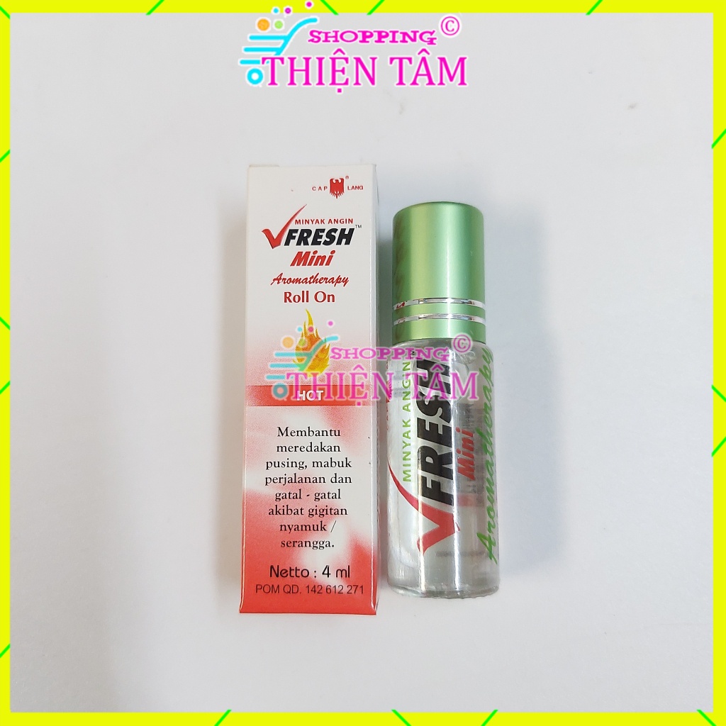 Dầu Lăn V-fresh 4ml Thảo Dược Mini Indonesia chính hãng