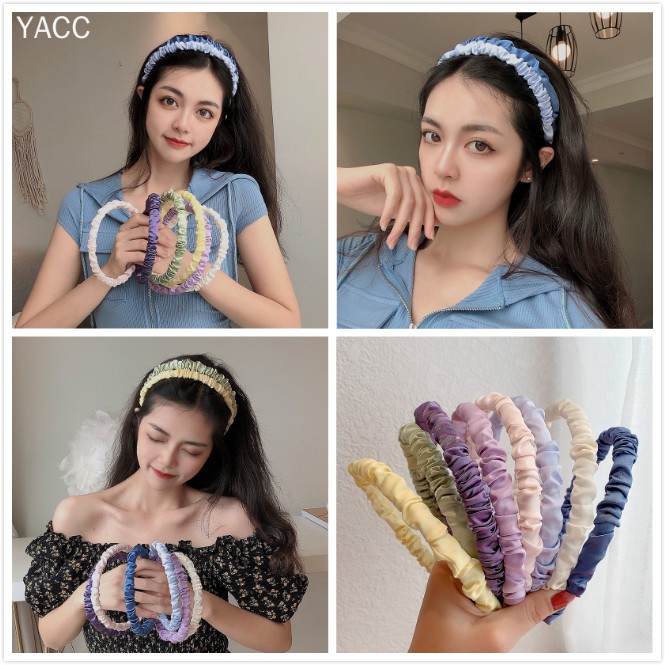 Cài tóc bằng vải voan dễ phối đồ phong cách Hàn Quốc xinh xắn cho nữ