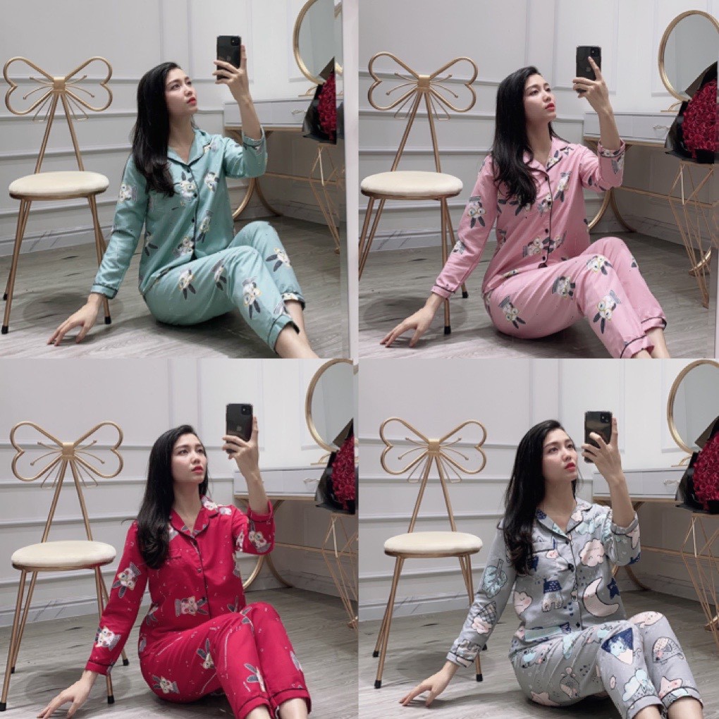 Pijama kate thái loại đẹp tay dài quần dài | BigBuy360 - bigbuy360.vn