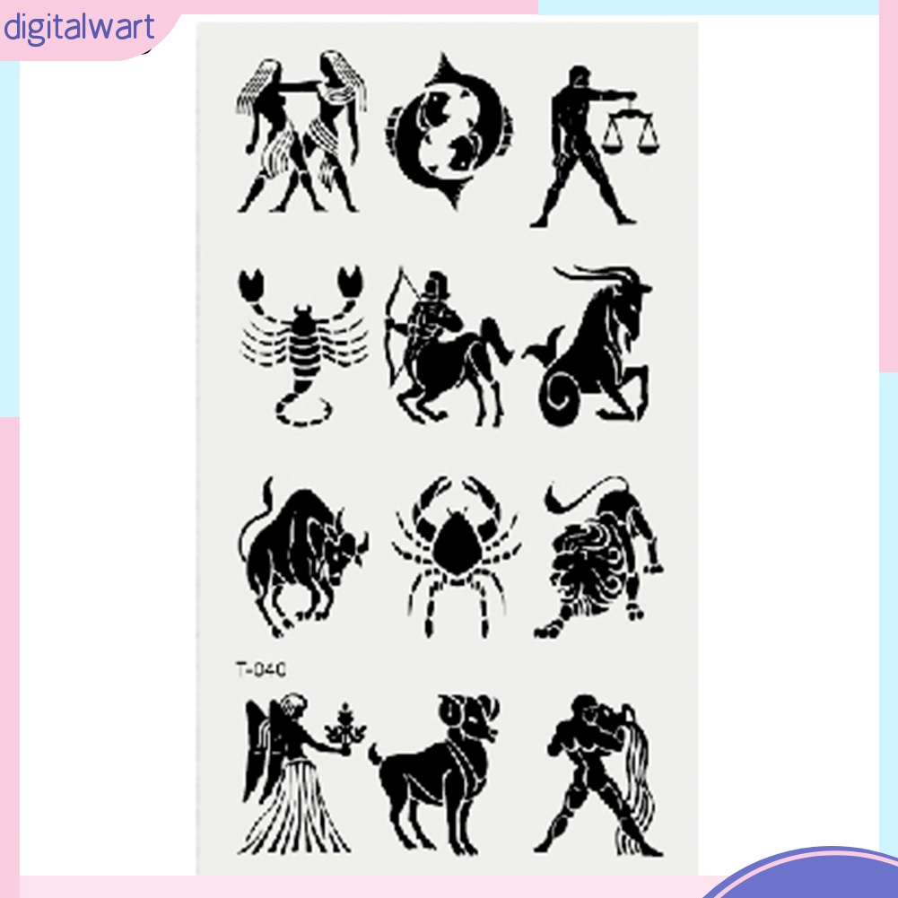 Hình xăm dán họa tiết hoa động vật chống thấm nước