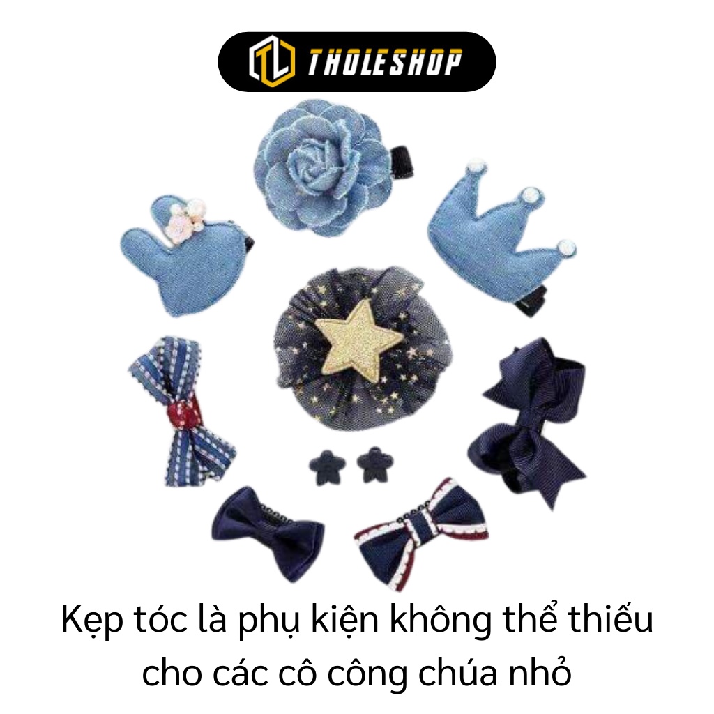 Kẹp Tóc Cho Bé - Hộp 10 Kẹp Tóc, Băng Đô Dễ Thương Hình Nơ, Phụ Kiện Tóc 4082