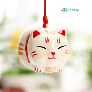 Mèo May Mắn Thần Tài Treo Mua May Bán Đắt  KEITOP 7cm