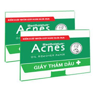 Giấy thấm dầu kiểm soát nhờn giúp ngăn ngừa mụn Acnes Oil Remover Paper 100 tờ