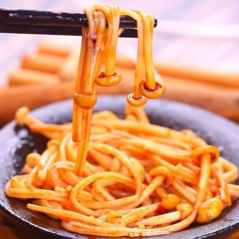 NẤM KIM CHÂM SỐT CAY TẨM VỊ ĂN LIỀN - Lùn Con Food