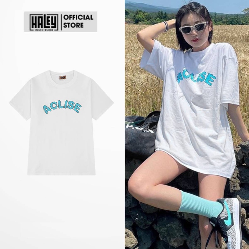 Áo Thun Unisex HALEY Tay Lỡ Form Rộng Mã TN93 ACLISE Nam Nữ phong cách Hàn Quốc Basic