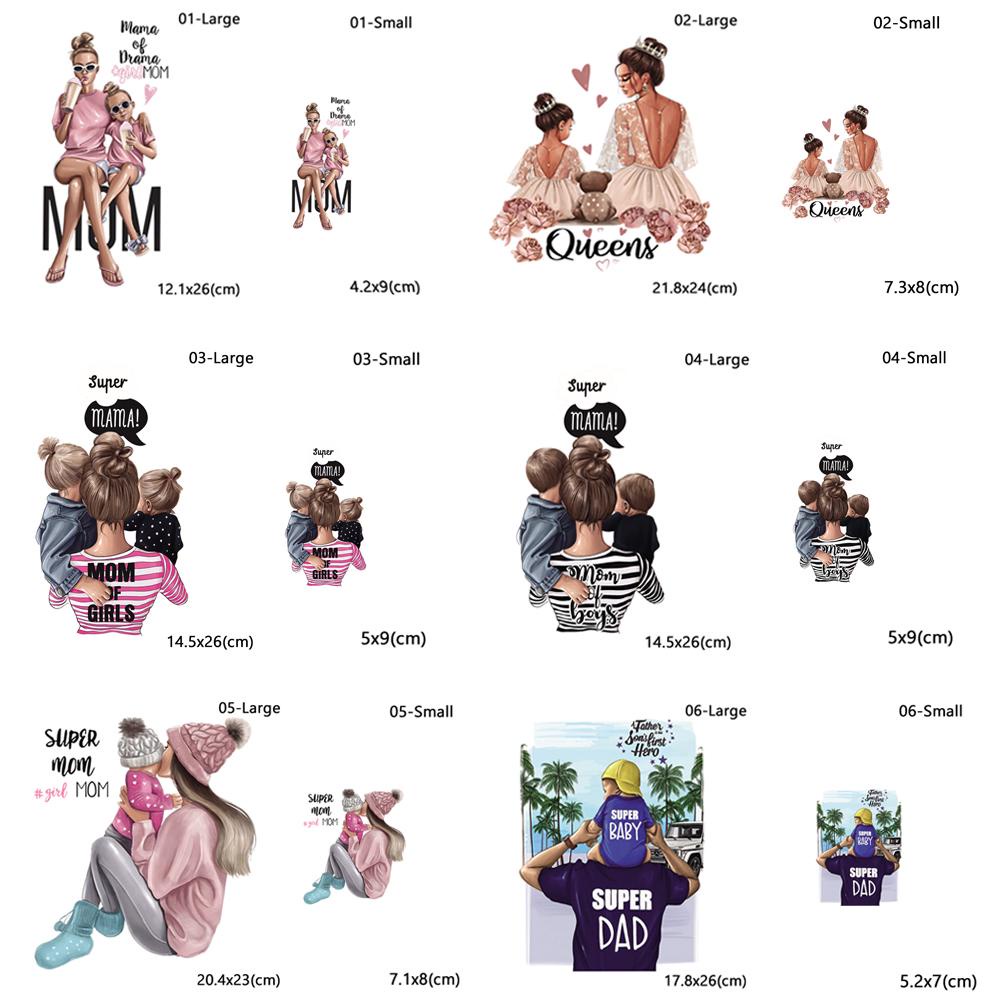 Miếng Dán Ủi Quần Áo Thủ Công Họa Tiết Chữ Mom &amp; Dad