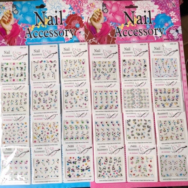 Sỉ Vỉ 12 Bộ Sticker Dán Móng Siêu Đẹp
