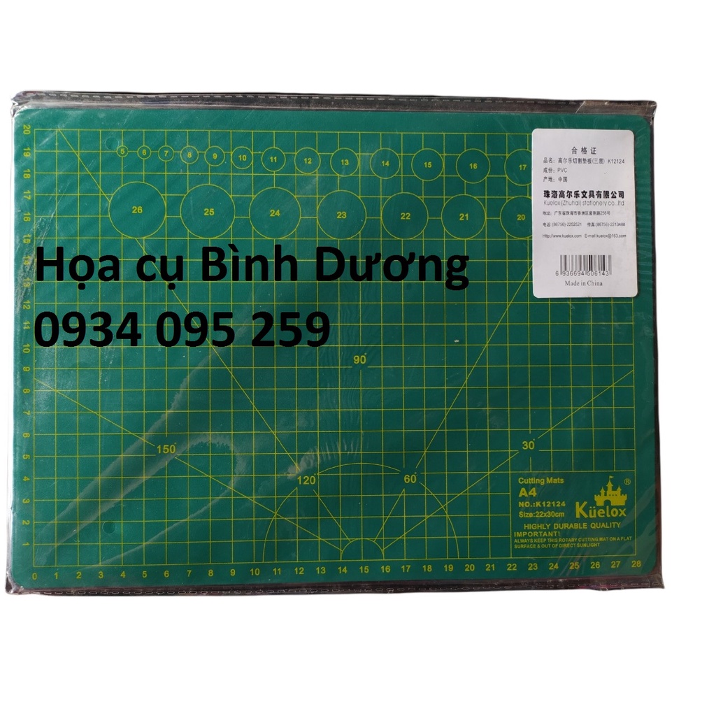 Bảng cắt kỹ thuật tự liền dẻo Cutting mat Kuelox khổ A4/A3 làm đồ handmade, DIY