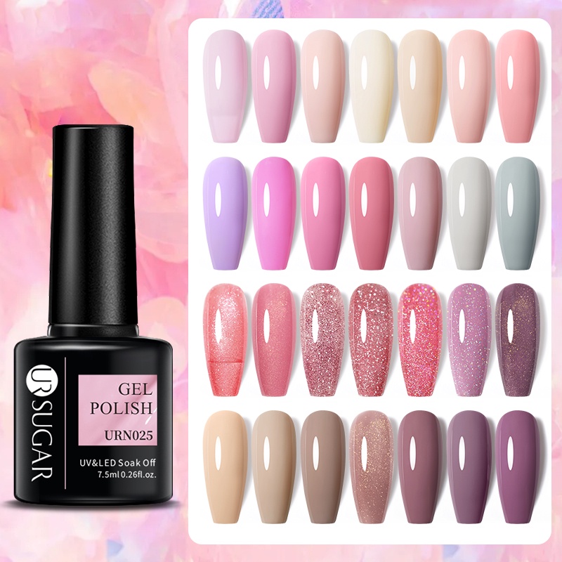 Gel sơn móng tay UR SUGAR UV LED phản quang 7ml tùy chọn loại và màu sắc
