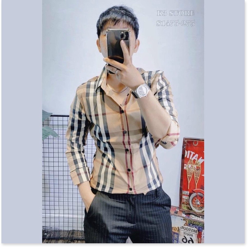 ÁO SƠ MI NAM TAY DÀI KẺ SỌC VÀ HỌA TIẾC SIÊU NGẦU THỜI TRANG KOKO MI