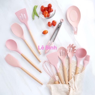 Bộ dụng cụ 12 món màu hồng
