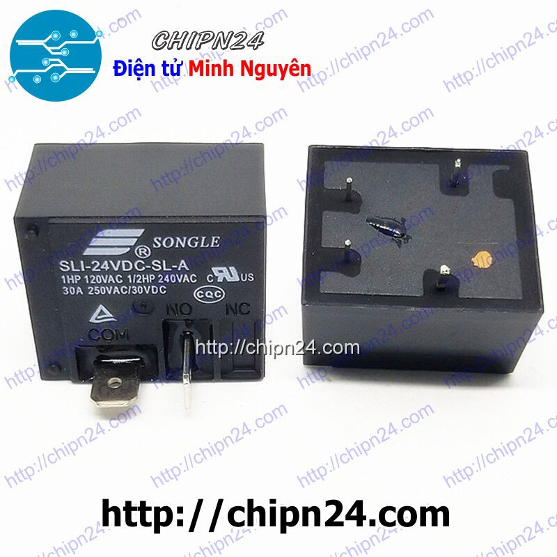 [1 CON] (F85.T) RELAY SLI-24VDC-SL-A (Relay 24V 30A 4 chân)