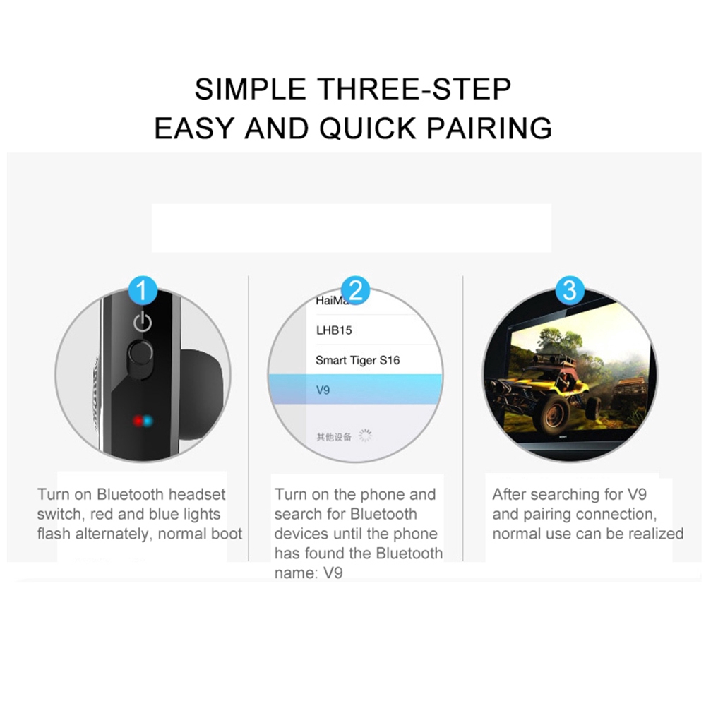 Tai Nghe Bluetooth 5.2 Không Dây V9 Tích Hợp Mic