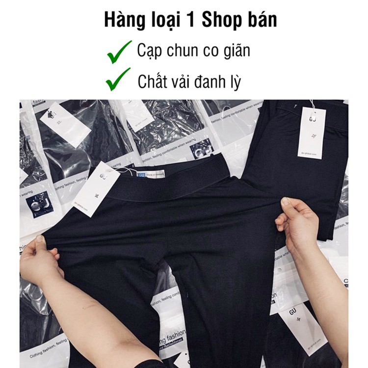 Quần legging nữ GU SlimFit cao cấp chất thun mềm nhẹ co giãn tốt nâng mông tôn dáng nuột nà QD11