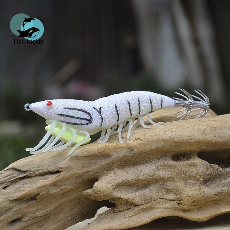 3.5# Mồi Câu Cá Giả Hình Tôm Dạ Quang 4.6inch / 22g