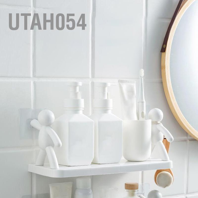[Hàng Sẵn] Kệ treo tường Lỗ lắp đặt miễn phí Hình dạng búp bê nhỏ Dung lượng lớn Nhựa chịu tải ổn định Giá lưu trữ【Utah054】