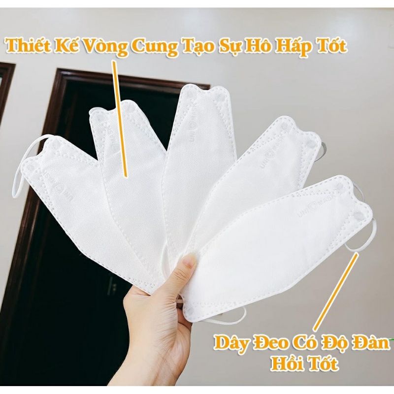 Gói 10 cái khẩu trang 4D KF94 An Tâm Mask / 1 Cái khẩu trang y tế 3 lớp Meriday Bông Bạch Tuyết | BigBuy360 - bigbuy360.vn