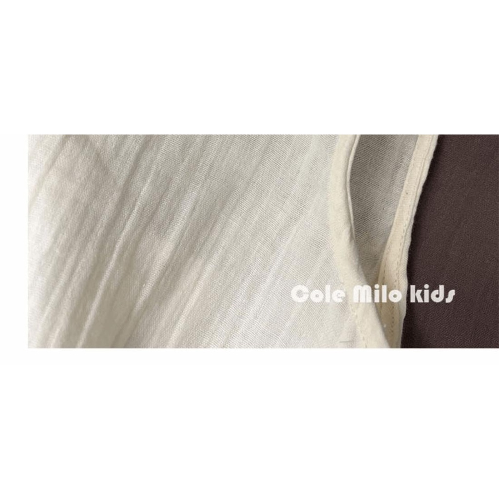 [Babycat] Hàng Có Sẵn Áo Thun Cotton Lanh Không Tay Phong Cách Mori Nhật Bản Hàn Quốc Cổ Điển Mùa Hè Cho Bé Trai Bé Gái Mặc Ngoài Trời Phong Cách Mori Hàng Mới