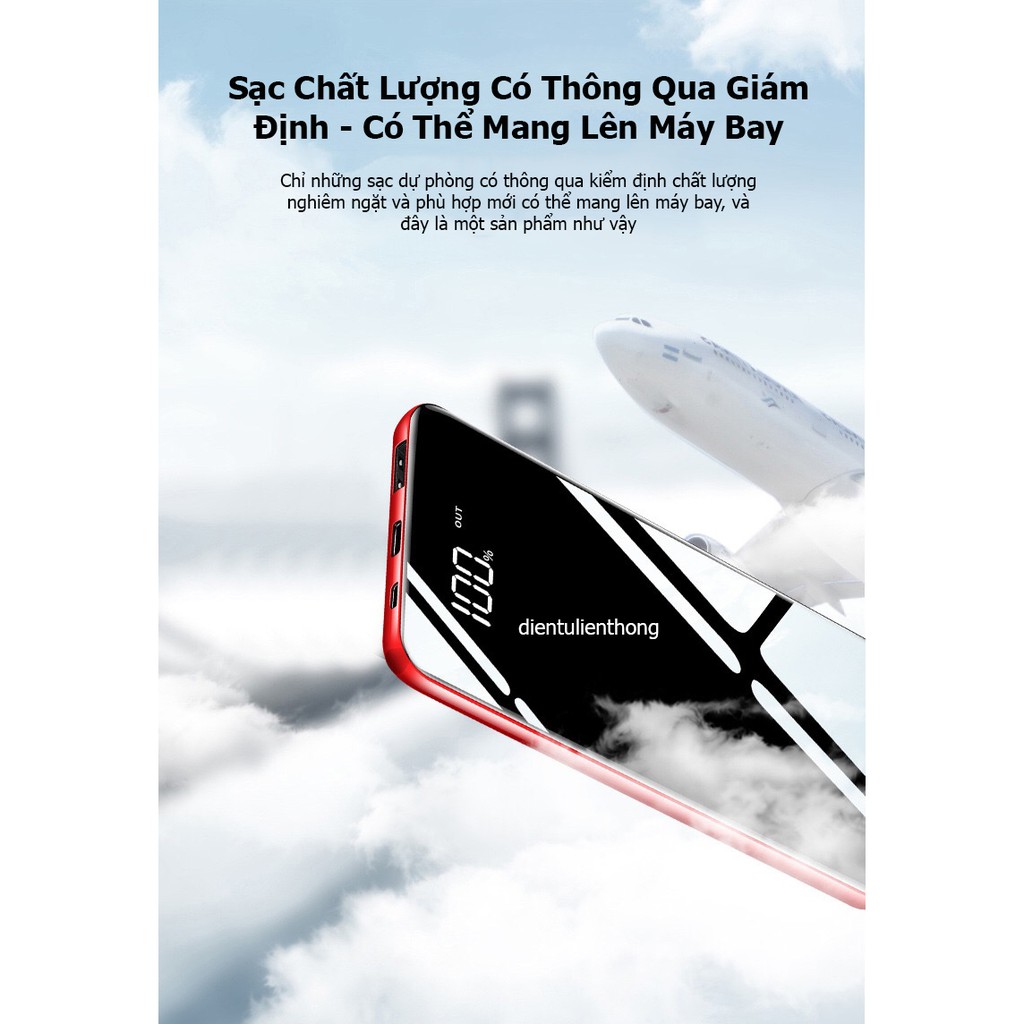 [Bảo Hành 1 Năm] Sạc Dự Phòng Sac Du Phong Siêu Đẹp Toàn Mặt Kính Sang Trọng Như Điện Thoại Cao Cấp - Pin Chuẩn 10000mAh | BigBuy360 - bigbuy360.vn