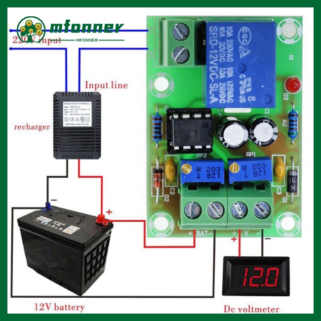 Bản Mạch Điều Khiển Sạc Pin Xh-m601 12v